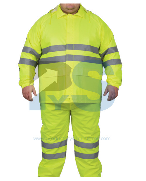 Conjunto de Lluvia Amarillo de Poliéster/PVC - Delta Plus EN400LVJAXX Talla XXL