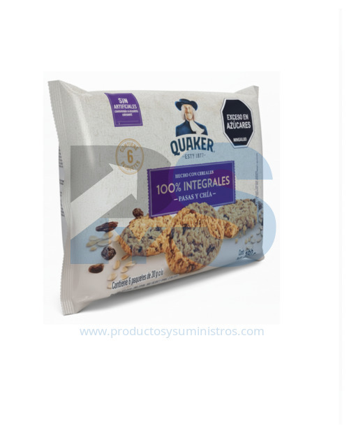 Galleta Quaker Pasas y Chía x 6 Paquetes