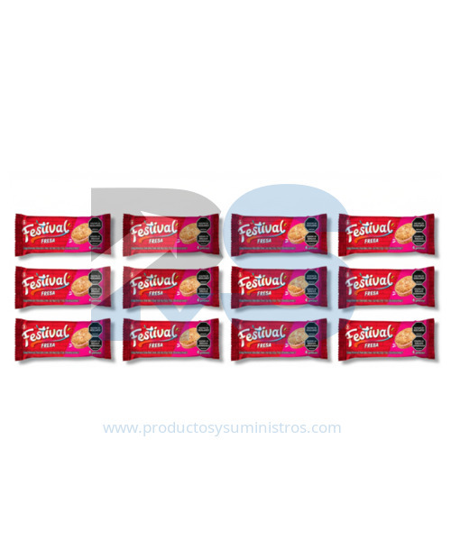 Galletas Festival Fresa x 12 Uds