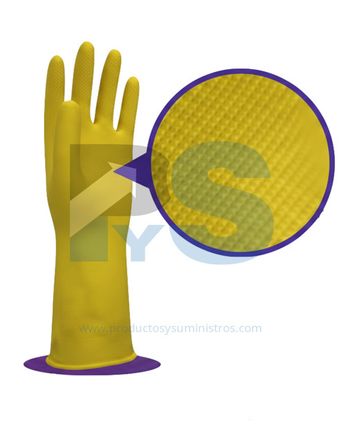 Guante Industrial Rubberplus Amarillo Calibre 35 Talla 7