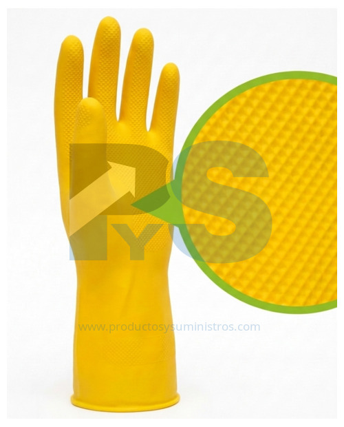 Guante Industrial Rubberplus Amarillo Calibre 35