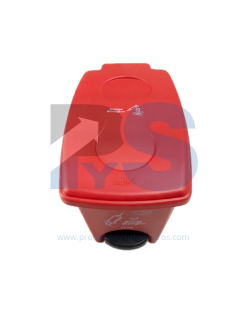 Papelera Pedal Material Recuperado Roja 10 L Estra 4-1050352
