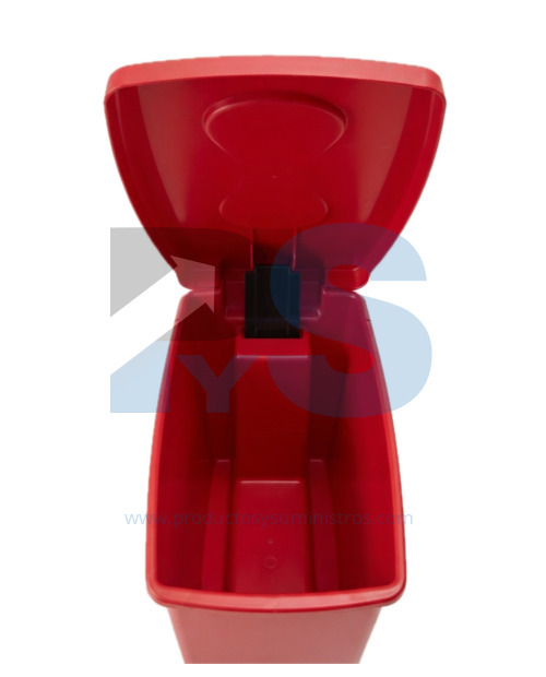 Papelera Pedal Material Recuperado Roja 10 L Estra 4-1050352