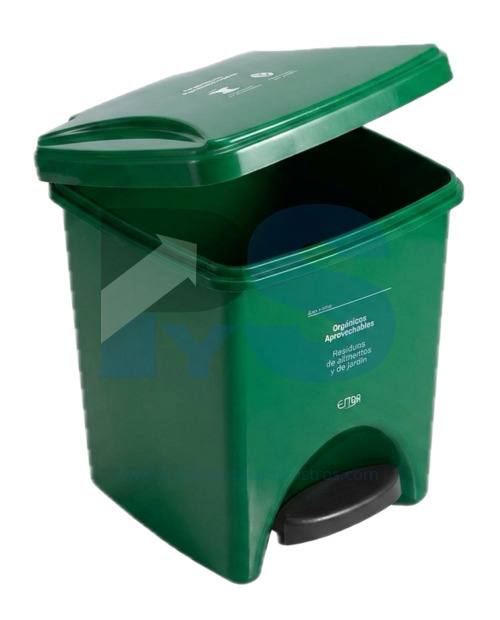 Papelera Pedal Verde 20 L Estra
