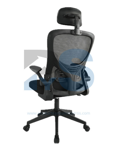 Sillón Presidente ZAD Malla Negra Basculante Base Nylon