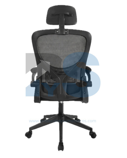 Sillón Presidente ZAD Malla Negra Basculante Base Nylon