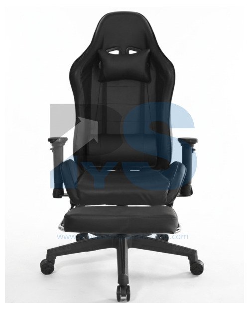 Sillón Presidente Leaf con Reposapiés PU Negro