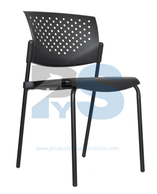 Silla Interlocutora Butterfly Negra 2PC Estructura Negra