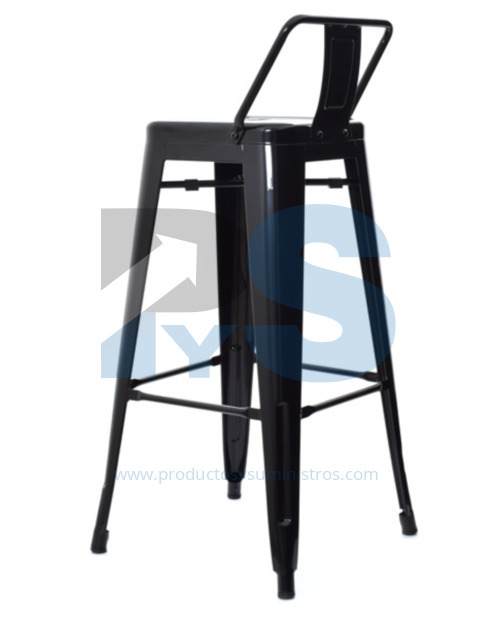 Banco para Bar Cloe con Espaldar Negro