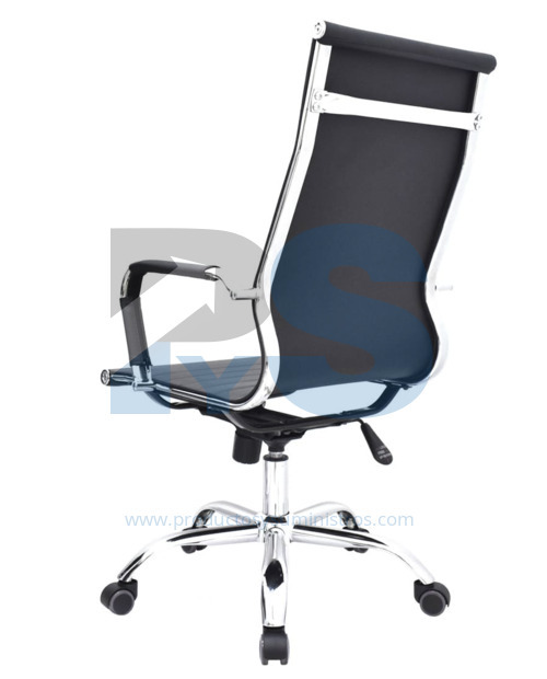Sillón Presidente Boss RT Cuero Sintético Mecanismo Basculante Base Cromada