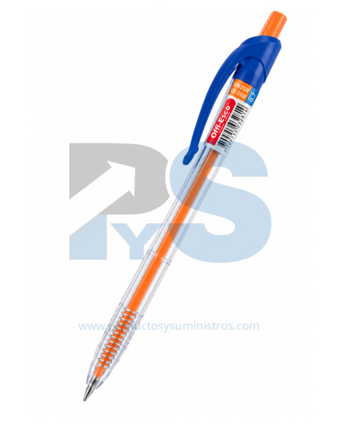 Esfero Semi Gel Retráctil Azul Offi-Esco OE-052F x 12 Unidades