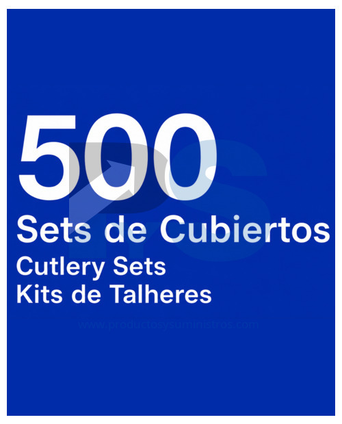 Set Darnel Blanco Tenedor+Cuchillo+Cuchara Sopera+Servilleta × 500 Paquetes
