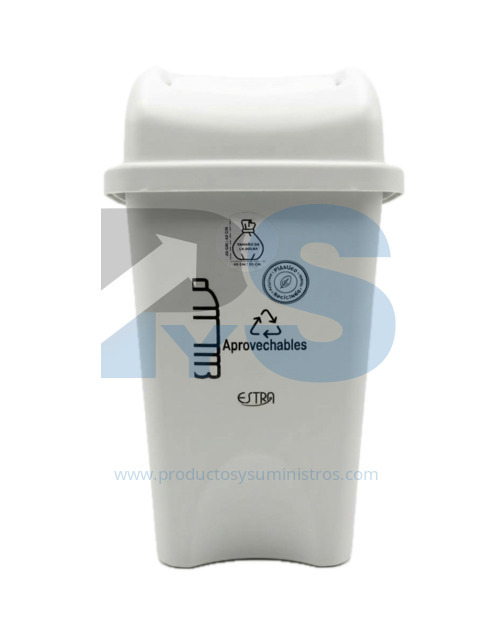 Papelera Vaivén Material Recuperado Blanca 10 L Estra 4-1048883