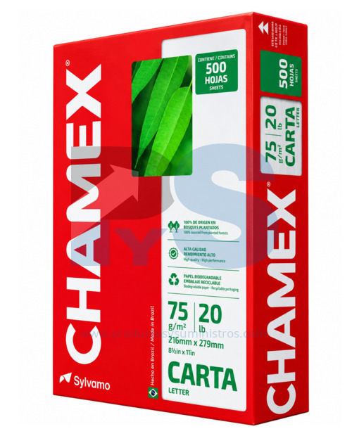 Papel Fotocopia Chamex Carta 75 g x 500 Hojas