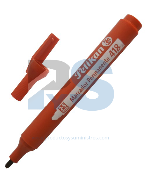 Marcador Permanente Pelikan 418 Naranja